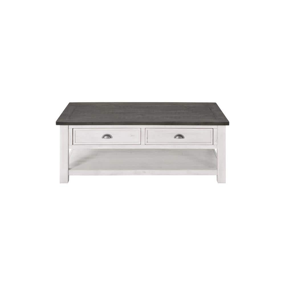 Svensson Home Monterey Solid Wood Coffee Table White with Grey Top