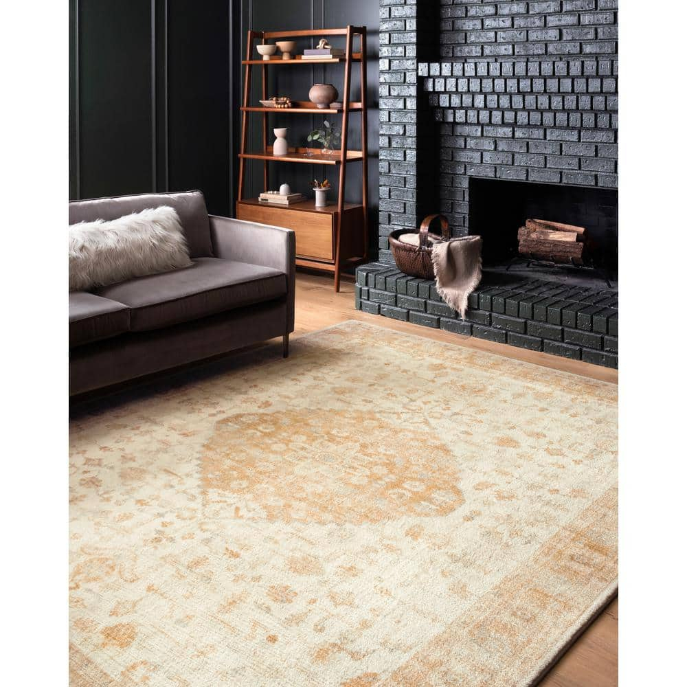 Loloi II Rosette Oriental Ivory / Terracotta Area Rug