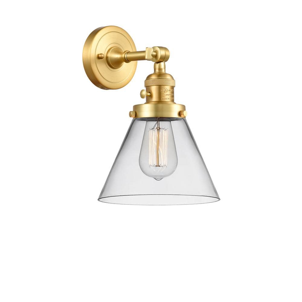Innovations Lighting - Large Cone-1 Light Wall Sconce in Industrial Style-8