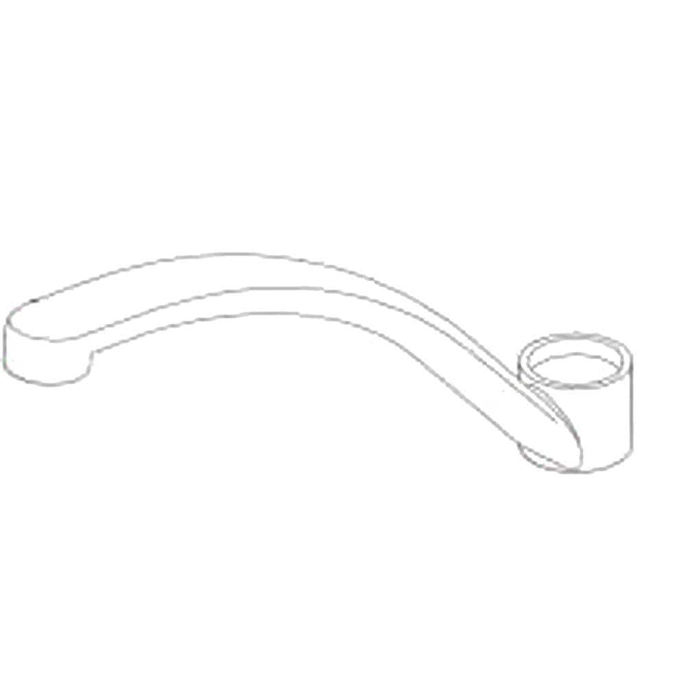 Modern Chrome Low-Arc Spout Assembly for Kitchen Faucet