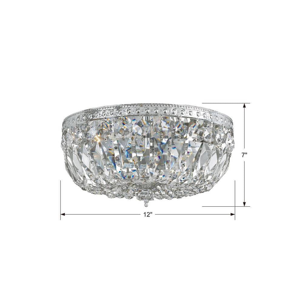 Crystorama Lighting - Three Light Flush Mount in Traditional and Contemporary