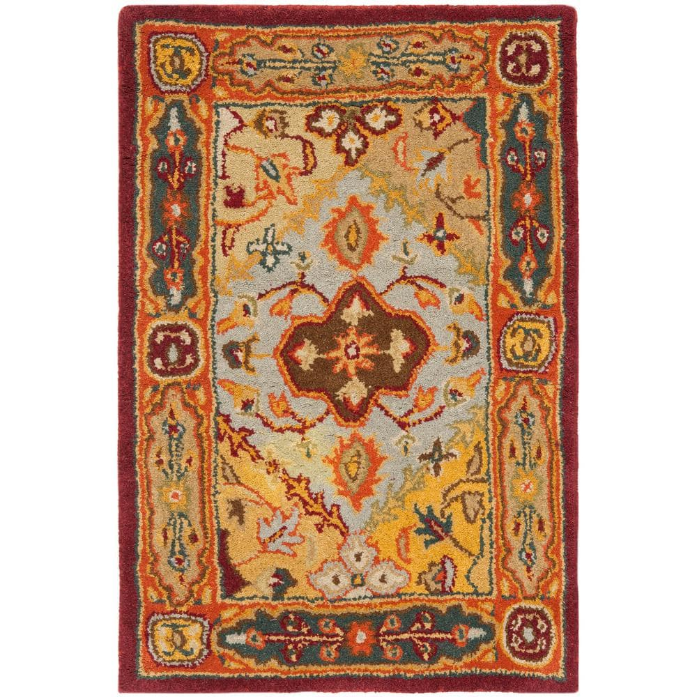 SAFAVIEH Heritage Regius Traditional Wool Runner Rug, Multi, 5' x 12'