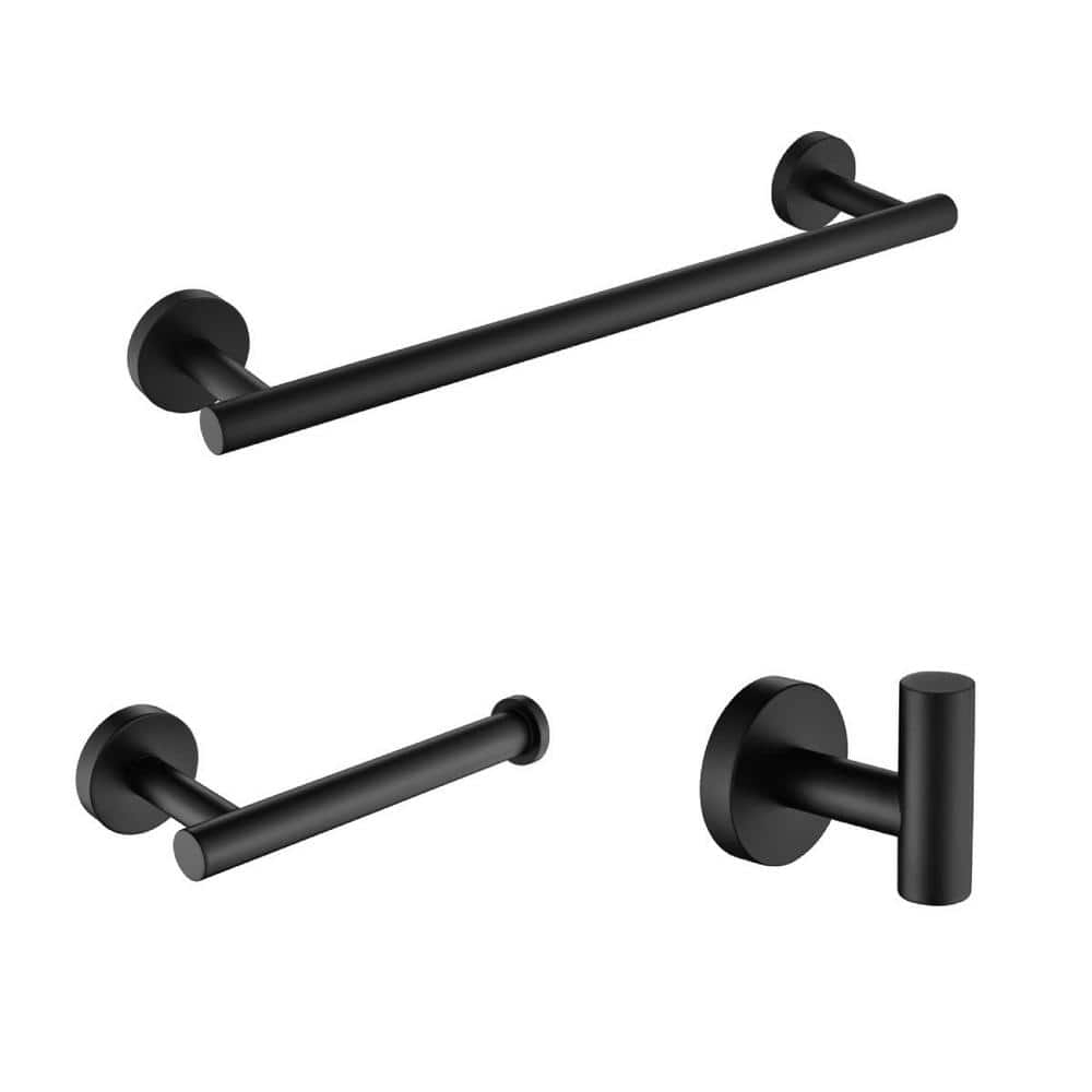3-Piece Modern Bathroom Hardware Set - Rust-Resistant, Easy Installation, Complete Collection for Renovations