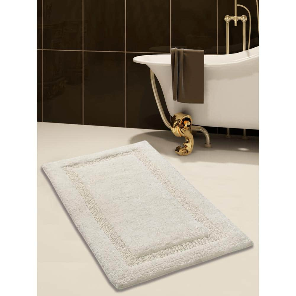 Saffron Fabs Bath Rug Solid Color, Textured Border, Pattern Regency, Assorted Colors and Sizes