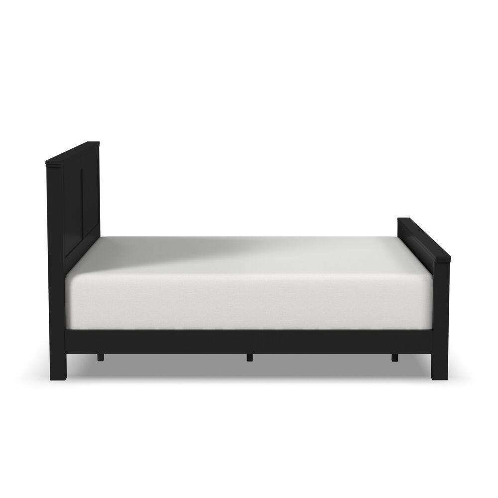 Oak Park Classic Black King Bed with Mahogany Wood Frame