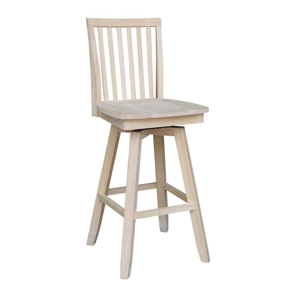 International Concepts Mission Bar Stool, 30", Ready to Finish