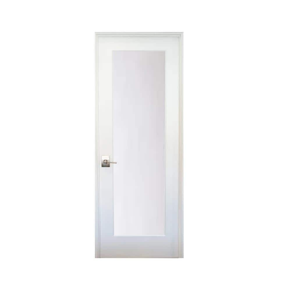 Stile Doors 80'' Solid + Manufactured Wood Glass Prehung Door