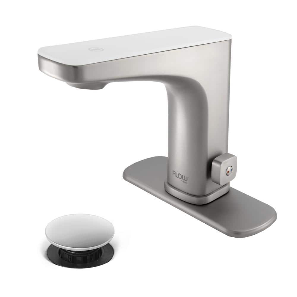 Bio Bidet Grove Touchless Bathroom Sink Faucet, Hands Free or Touch Activated, Brushed Nickel