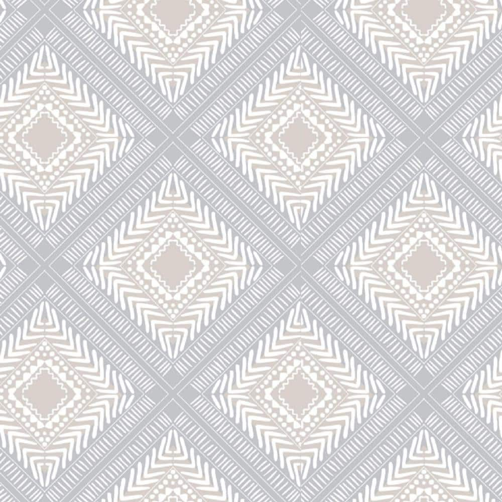 Main Street 20.5 in x 16 ft Tribal Squares Peel and Stick Wallpaper Roll Self-Adhesive Wallpaper Roll for Accent Wall, Home and Furniture Refresh, DIY and More (Covers 28.18 sq. ft)