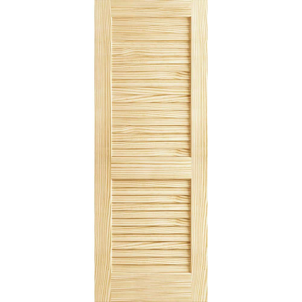 Plantation Louver Louver Solid Pine Unfinished Interior Door Slab