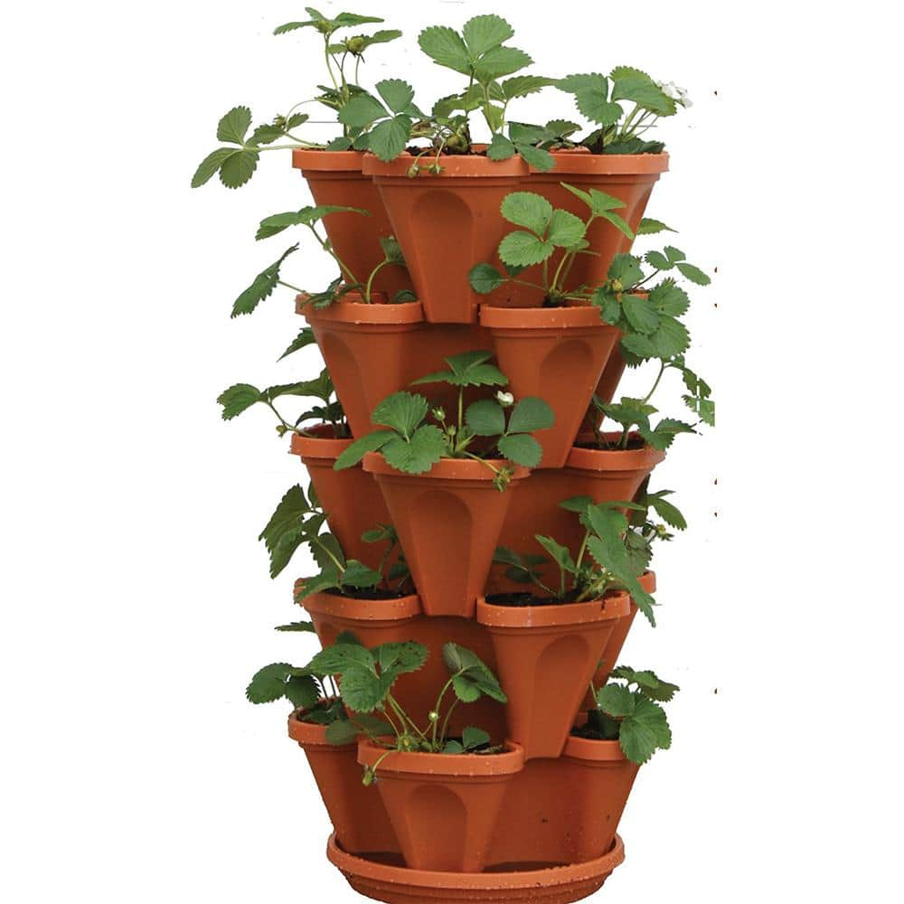 Mr. Stacky 5-Tier Strawberry Planter Pot, 5 Pots
