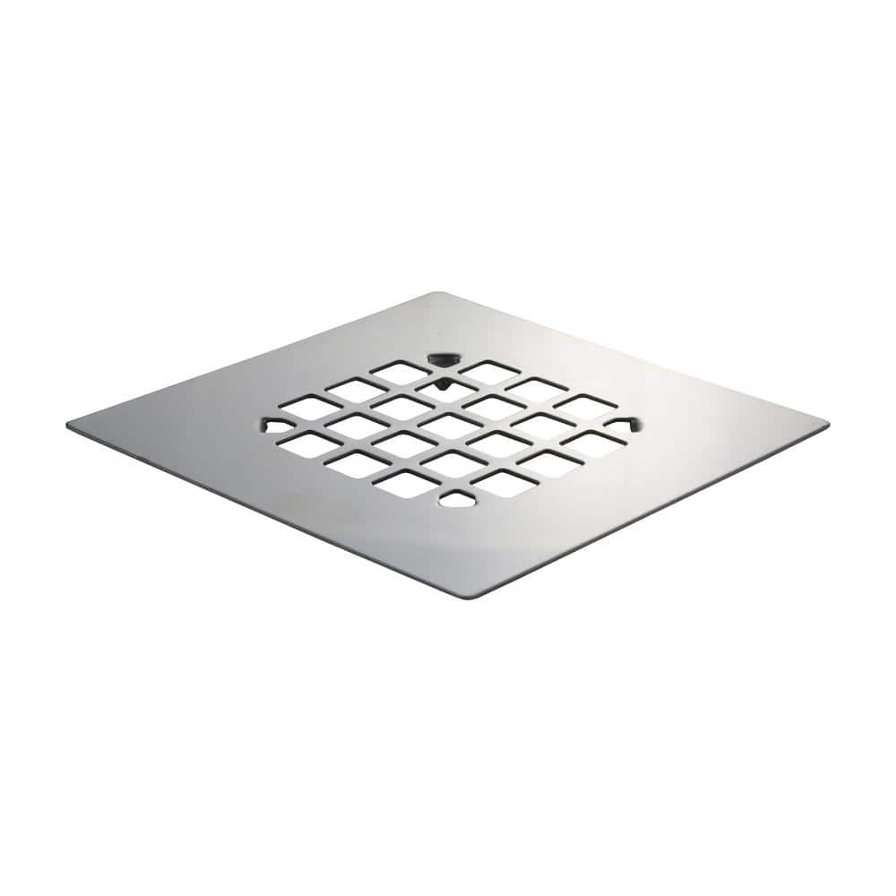 4010171 DRAIN COVER SQR SNP CHR Danco 4-1/4 in. Chrome Gray Square Drain Cover (Pack of 1)