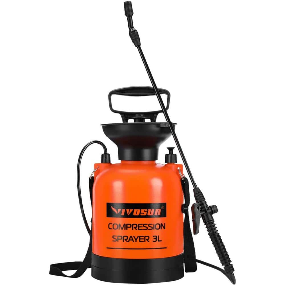 VIVOSUN 0.8 Gallon Pump Pressure Sprayer, Pressurized Lawn & Garden Water Spray Bottle with Adjustable Shoulder Strap, Pressure Relief Valve, for Plants, Car Detailing and Cleaning