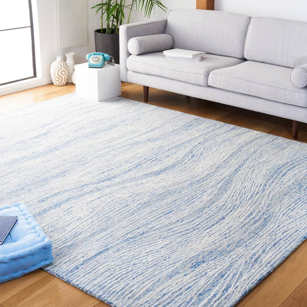 SAFAVIEH Metro Bridget Abstract Area Rug, Blue/Ivory, 8' x 10'