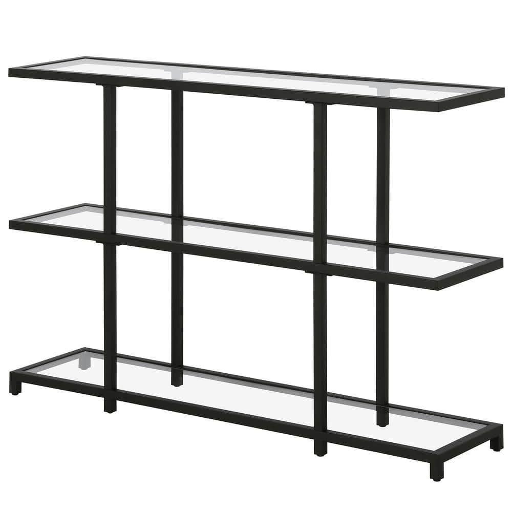 Evelyn&Zoe Greenwich 42" Wide Rectangular Console Table, Blackened Bronze