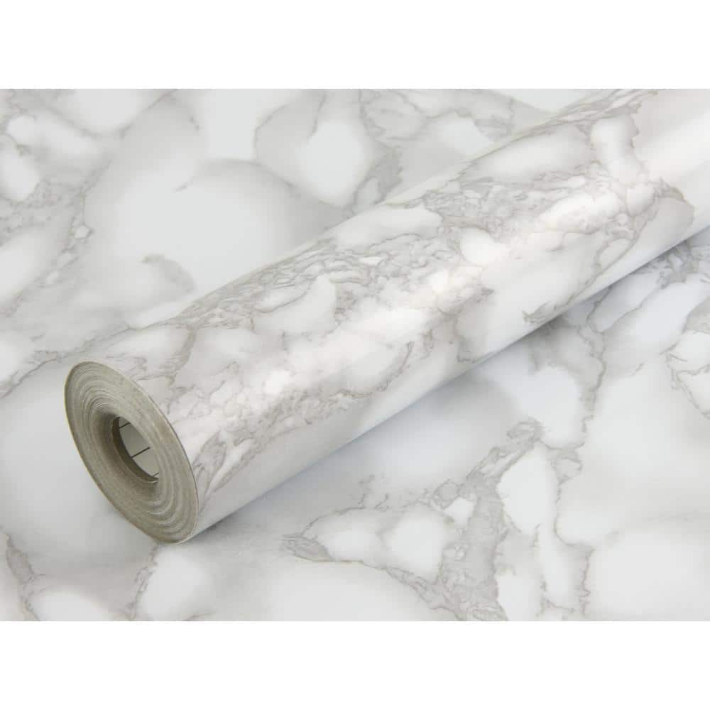 Fablon FAB10099 590 x 17.71 in. Marble White Adhesive Film