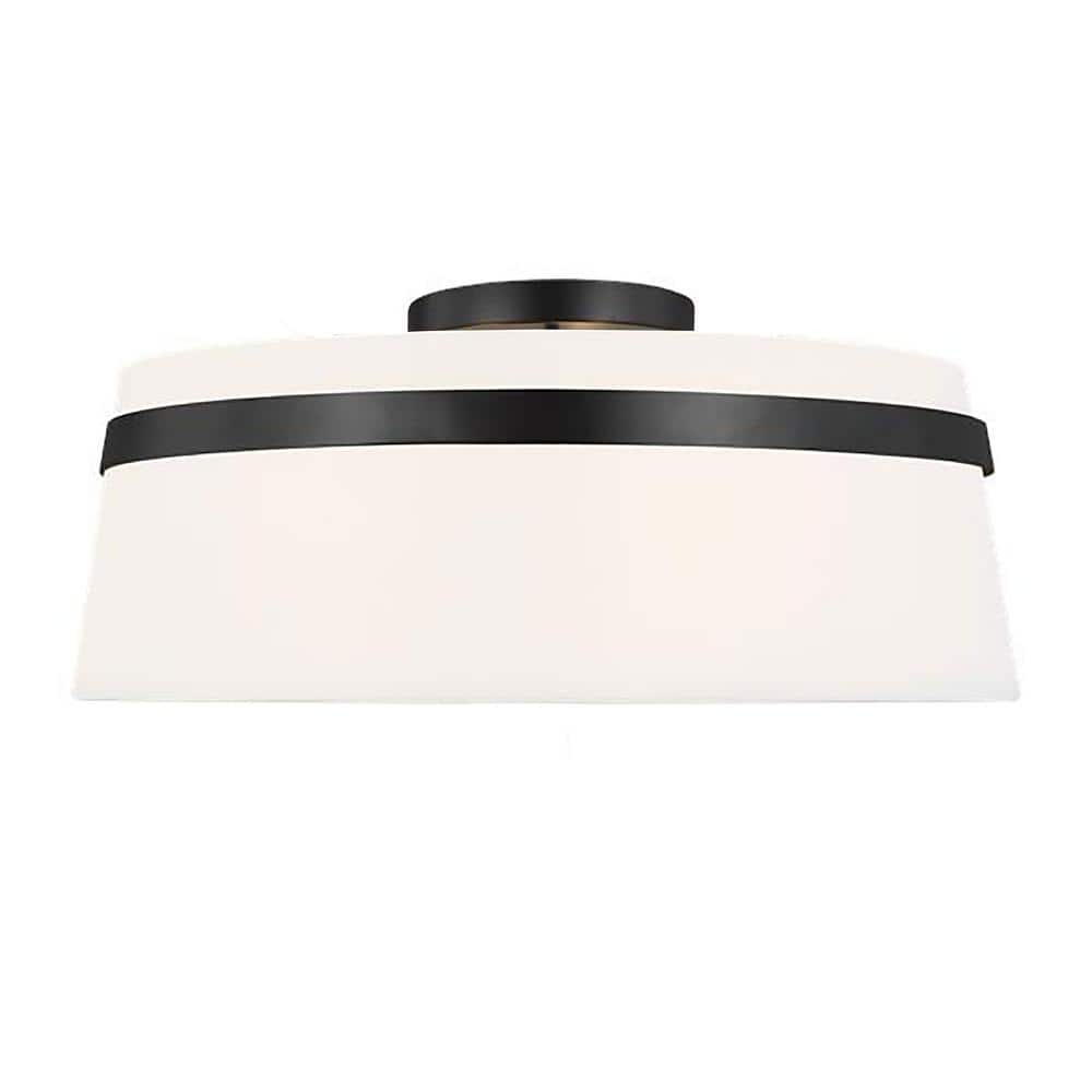 Dainolite - Symphony - 3 Light Semi-Flush Mount-Matte Black Finish