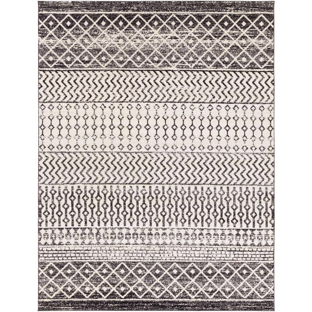 Livabliss Elaziz Global Area Rug,7'10" x 10'2",Black