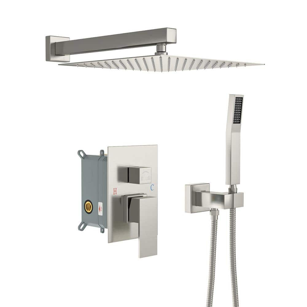 Lordear 10 Inches Luxury Wall Mounted Rainfall Shower Head System