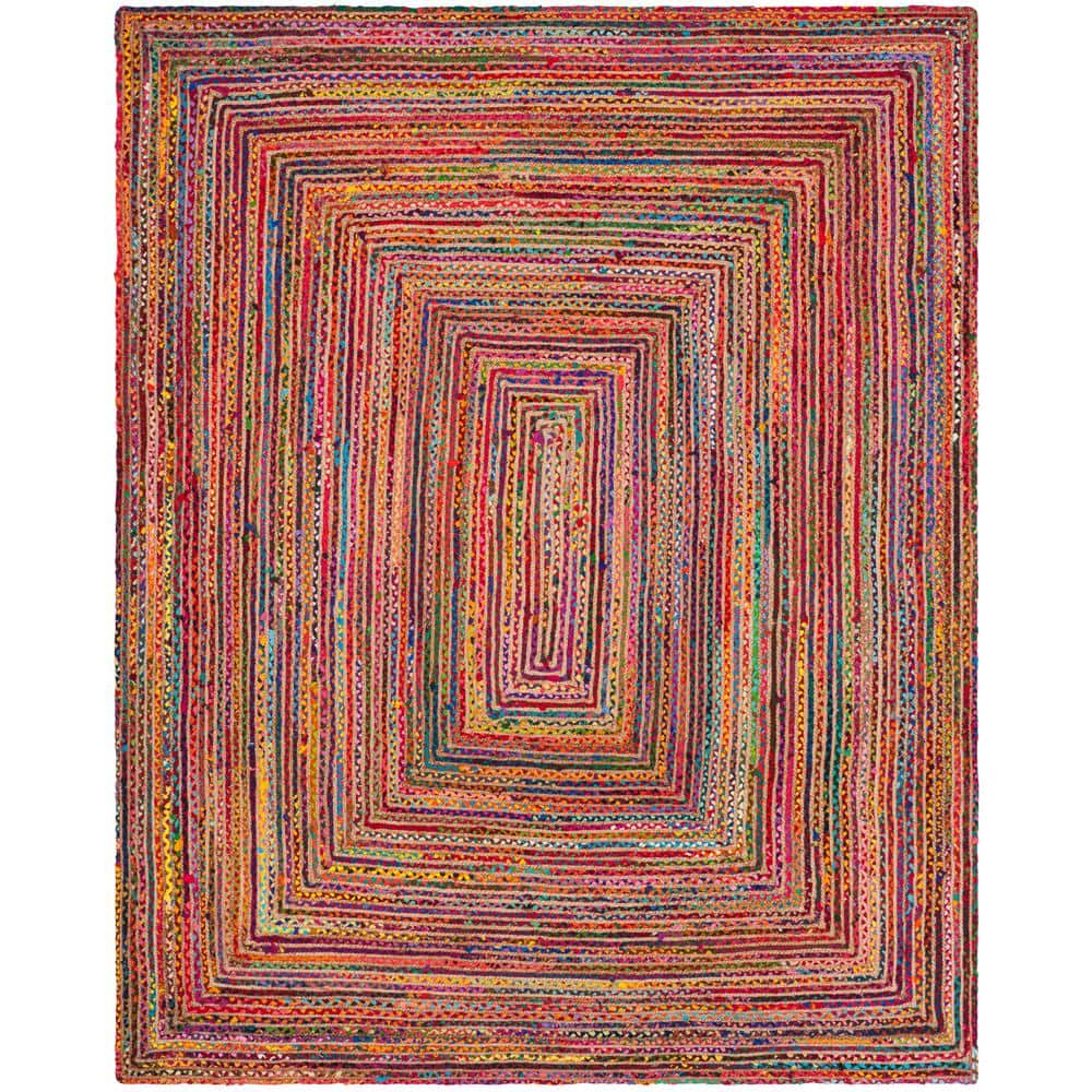 SAFAVIEH Cape Cod Miah Geometric Area Rug, Red/Multi, 11' x 15'