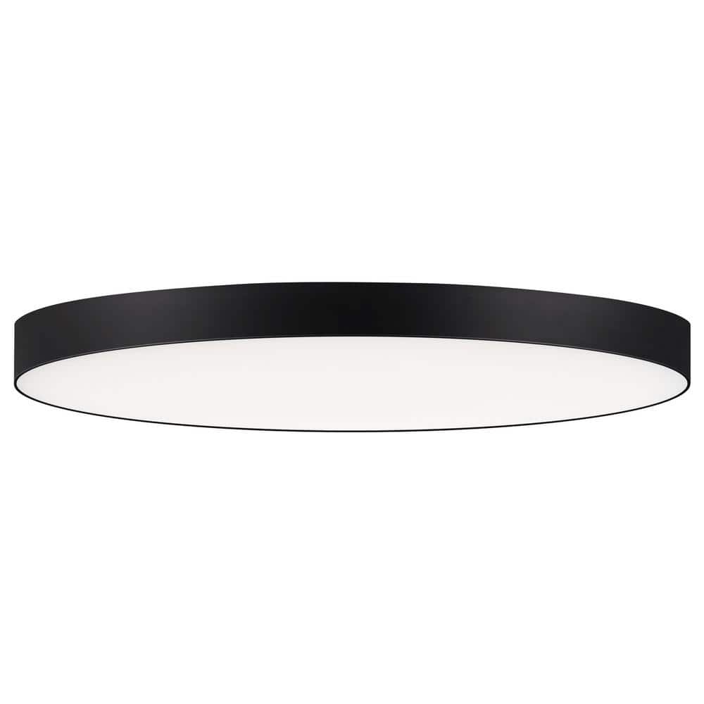 57670WTBK-Maxim Lighting-Trim - 16 Inch 25W 1 LED Round Flush Mount-Black Finish