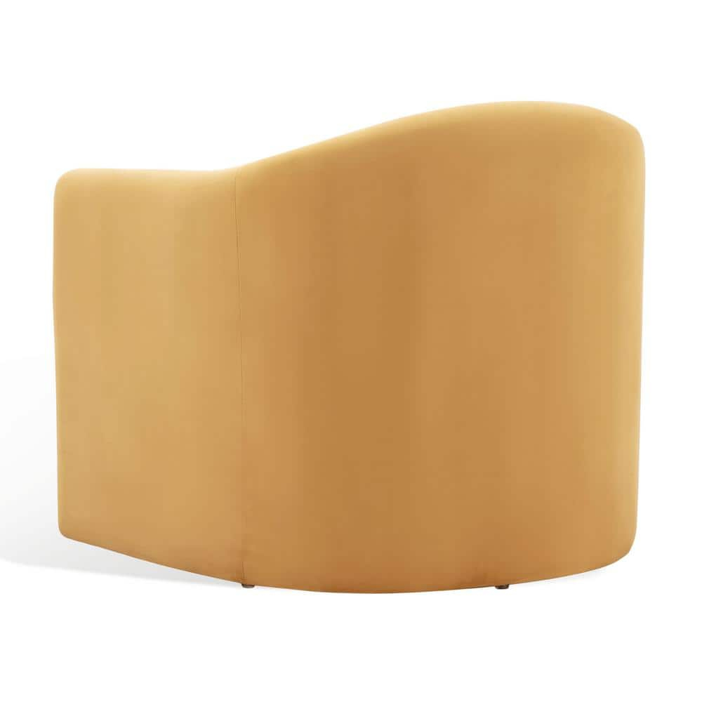 SAFAVIEH Couture Laylette Modern Velvet Solid Accent Chair, Pumpkin Orange
