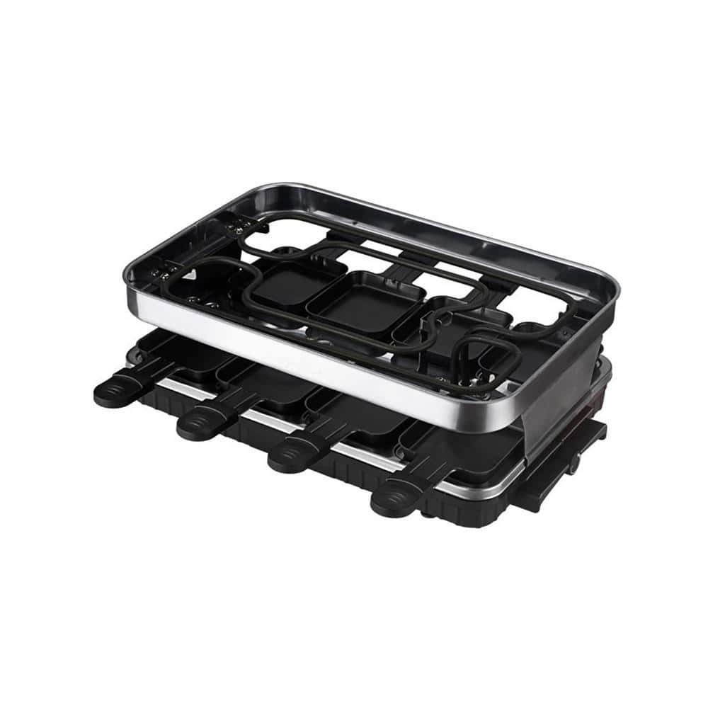 Black Cast Iron Electric Tabletop Grill with Non-Stick Griddle Plate