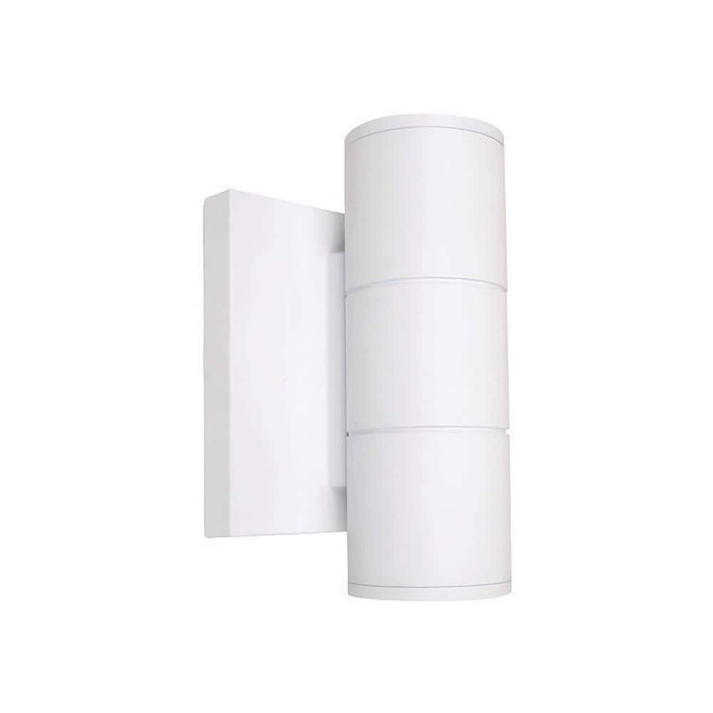 Nuvo Lighting 68086 - 2 Light LED Small Up and Down Sconce Fixture White Finish 10W 120/277V Outdoor Sconce LED Fixture