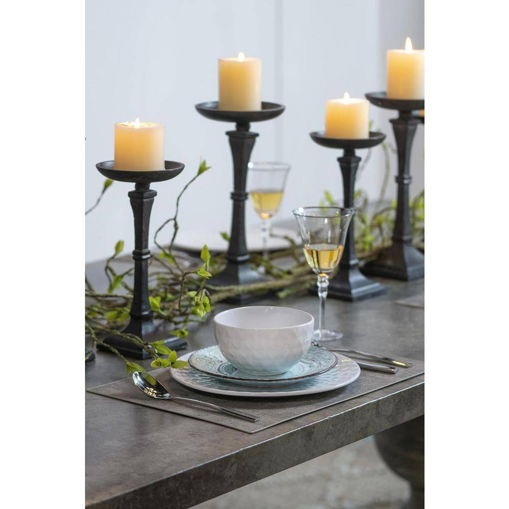 A and B Home A&B Home Fabius 13-inch Matte Black Metal Candle Holder