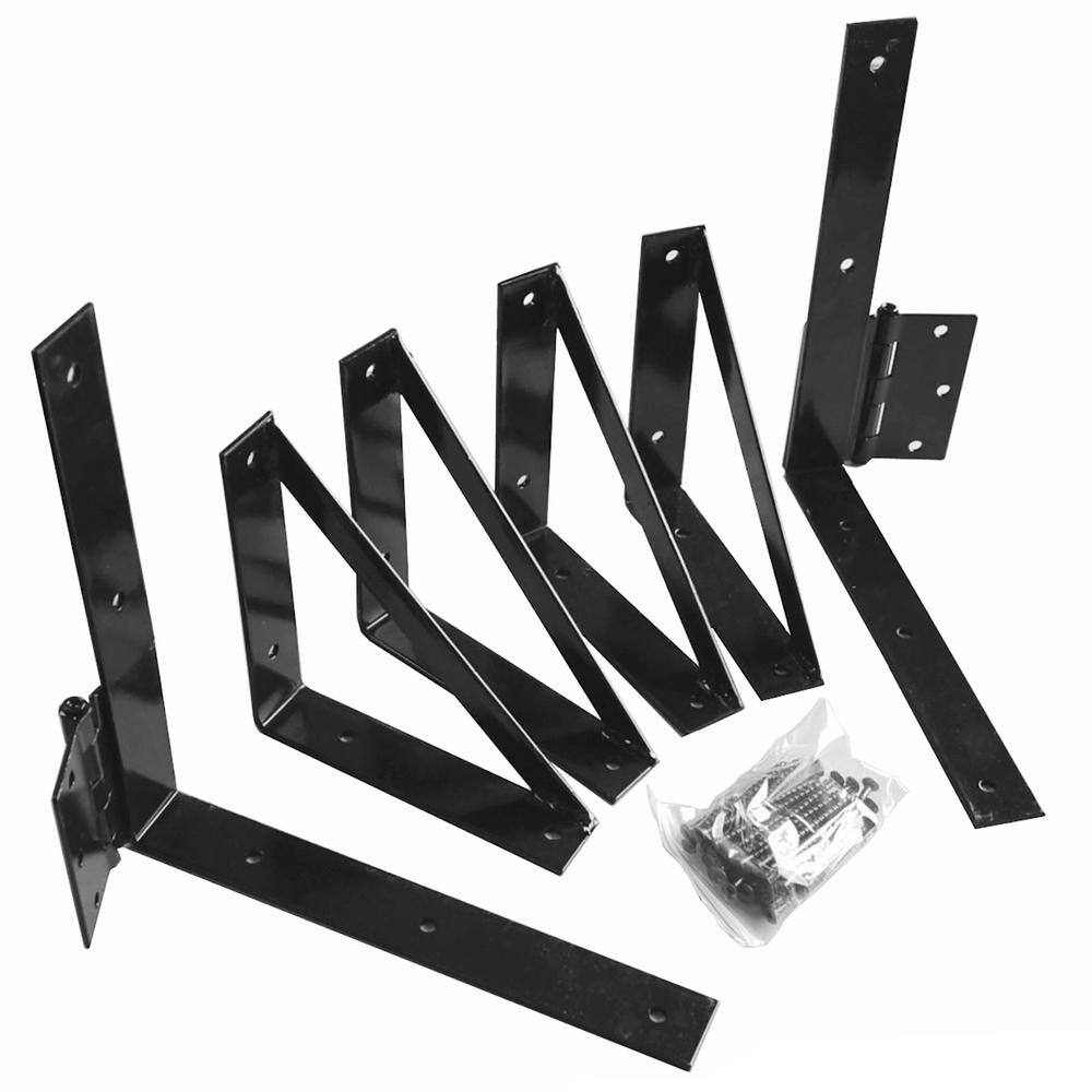 Pylex Heavy-Duty Steel Dog Gate Kit, Black, 72" W x 72" H