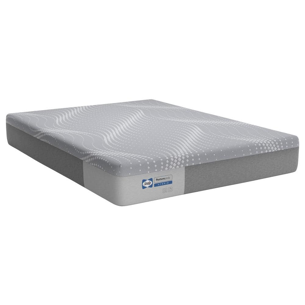 California King Gray Hybrid Mattress with Gel Memory Foam