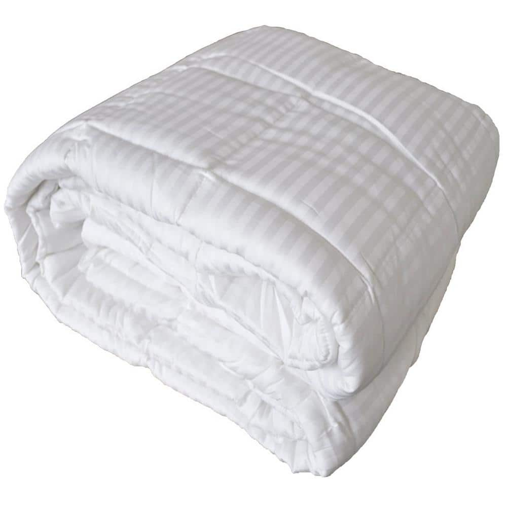 Hotel Select 250TC Down Alternative White Oversize Comforter, Duvet Cover Insert, Queen
