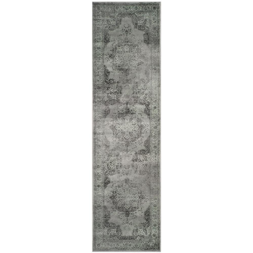 SAFAVIEH Vintage Lamont Traditional Runner Rug, Grey/Multi, 2'2" x 16'