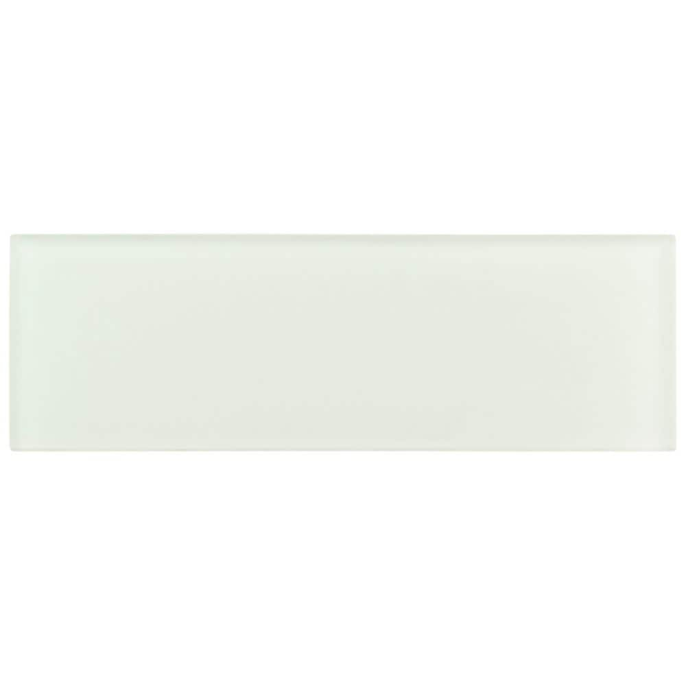 SAMPLE-Enchant- Elle Fauna Gray 4-in. x 12-in. Subway Polished Glass Wall & Floor Tile