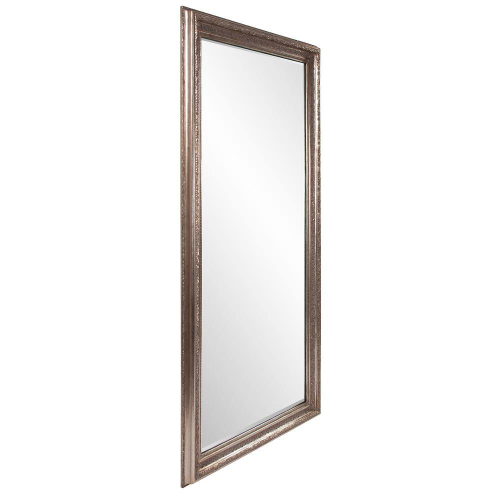 Oversized Rectangle Champagne Silver Beveled Glass Classic Mirror (79 in. H x 40 in. W)