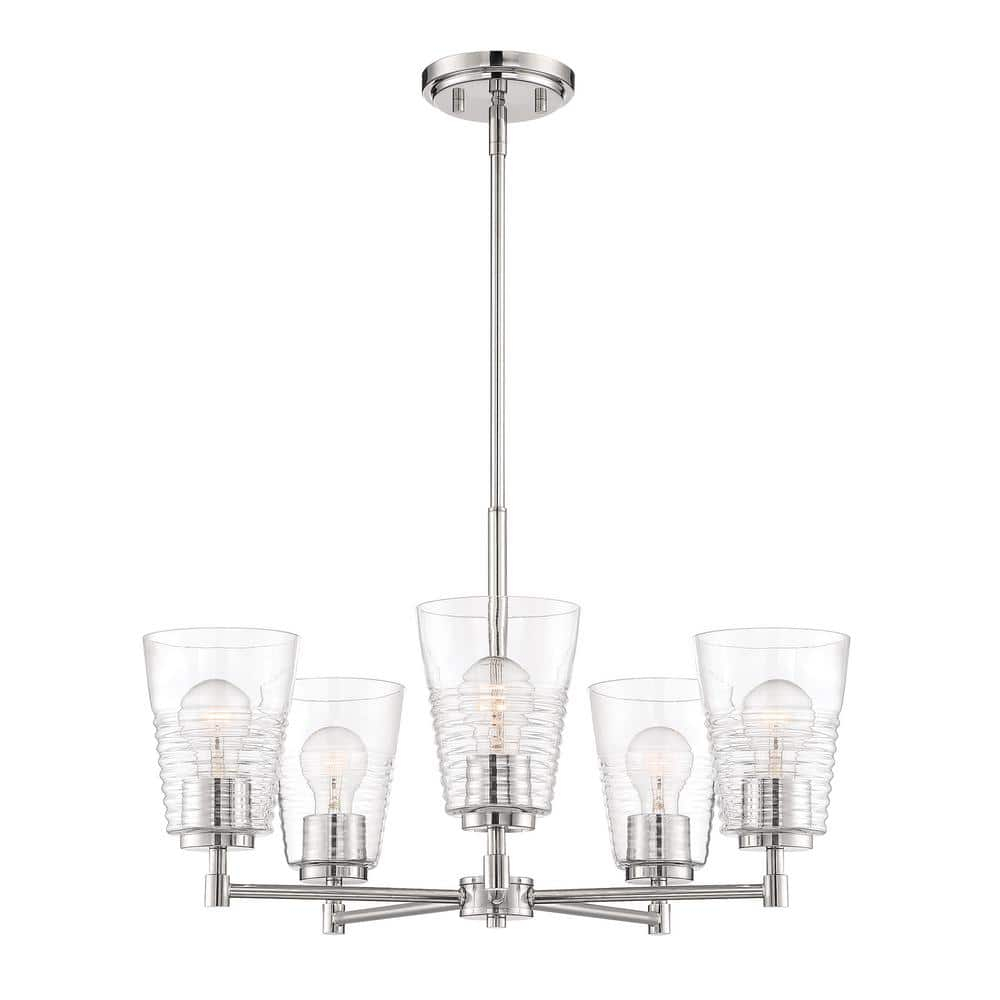 Designers Fountain Ingo Polished Nickel 5 Light Chandelier, D230M-5CH-PN