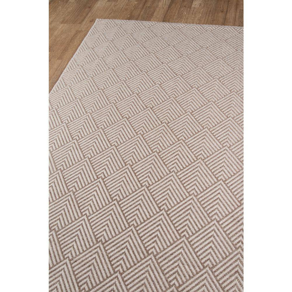 Beige Geometric Flat-Woven Synthetic 9'x13' Area Rug