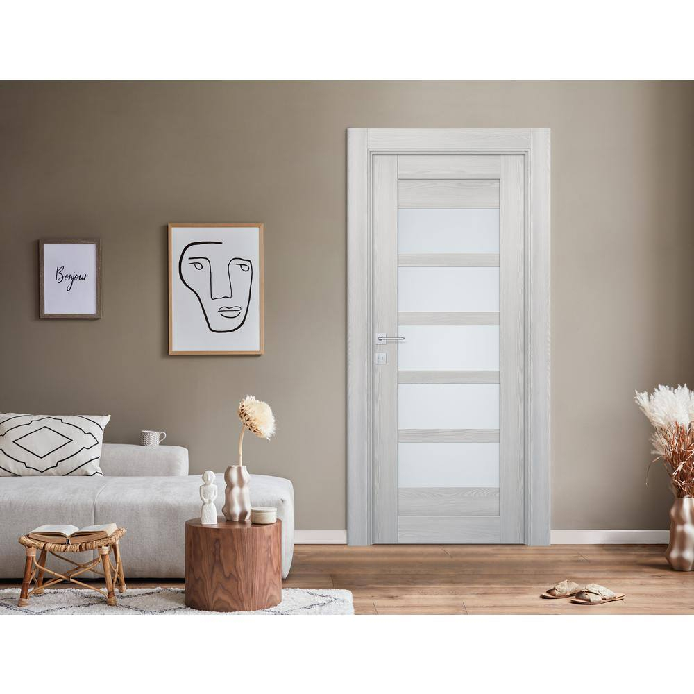 Belldinni Avon 07-07 Panelled Manufactured Wood and Glass Interior Door Slab