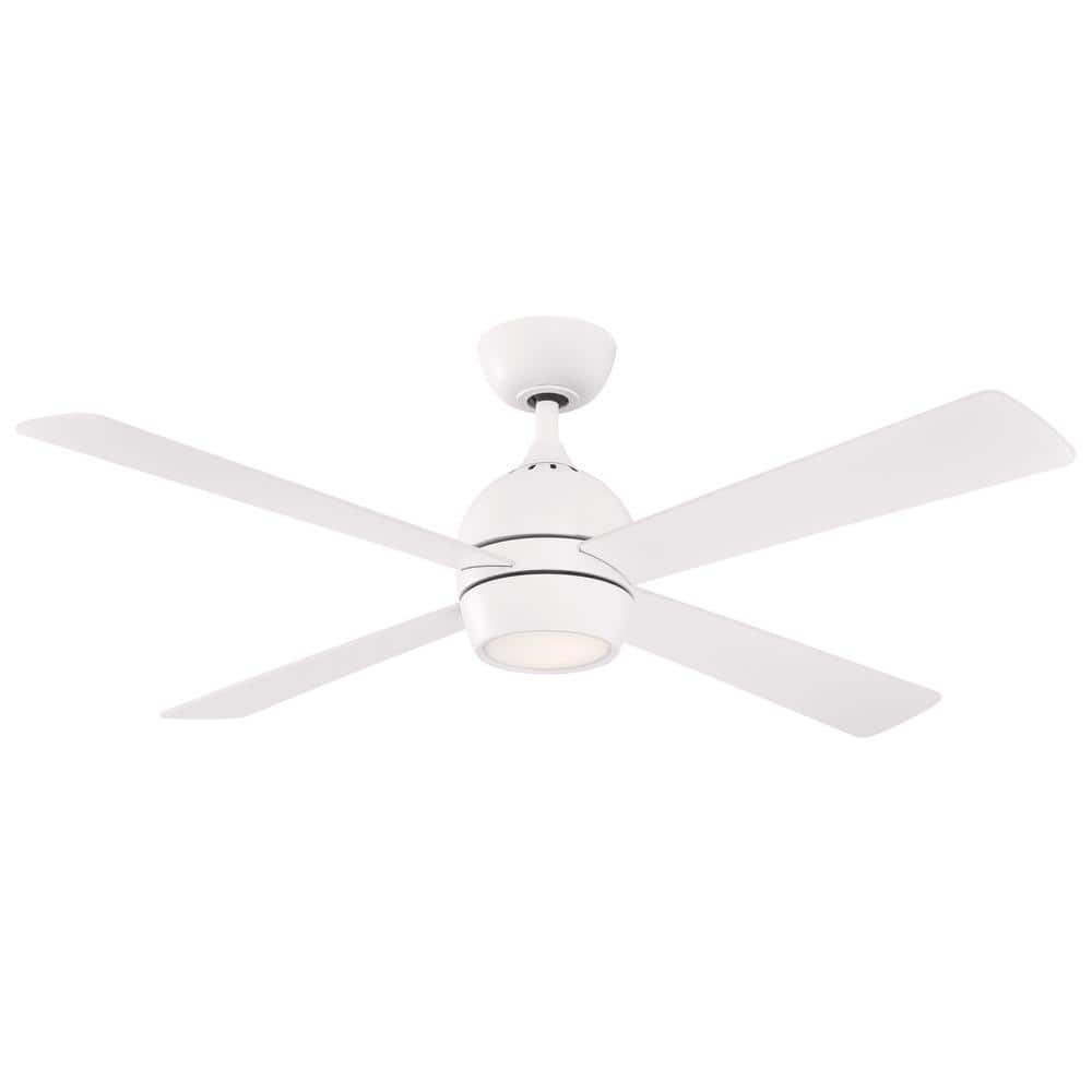 Fanimation Kwad 52 inch Indoor Ceiling Fan with LED Light Kit - Matte White