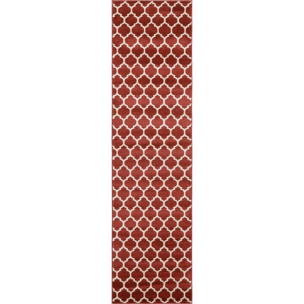 Trellis Philadelphia Red/Beige 2' 7 x 10' 0 Runner Rug