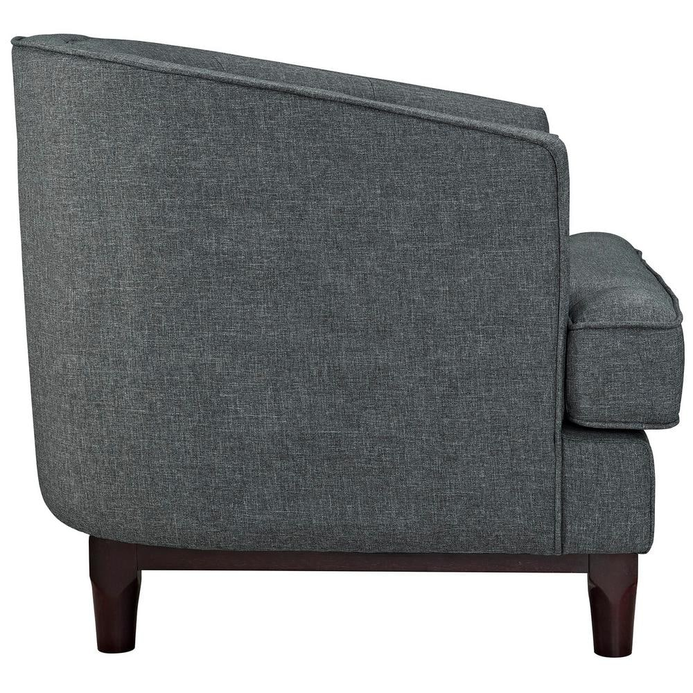 Modway Coast Upholstered Fabric Armchair in Gray