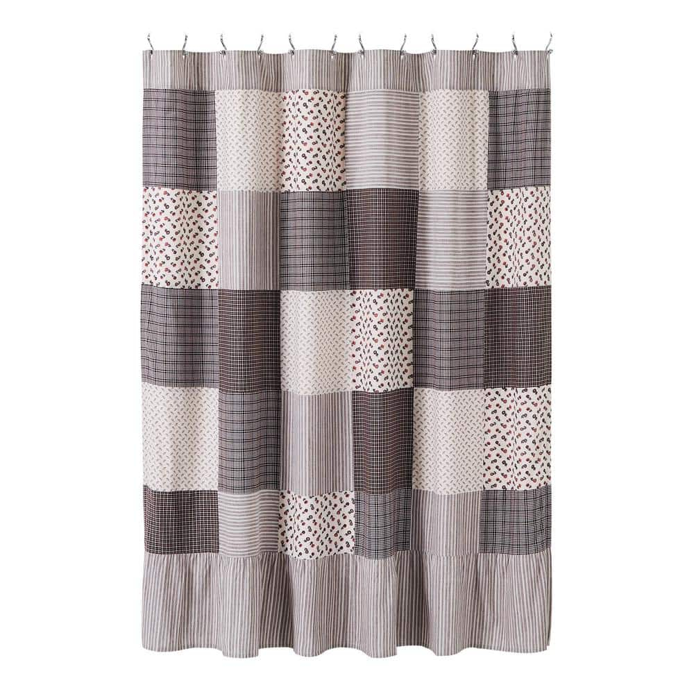 VHC Brands Florette Patchwork Shower Curtain 72x72