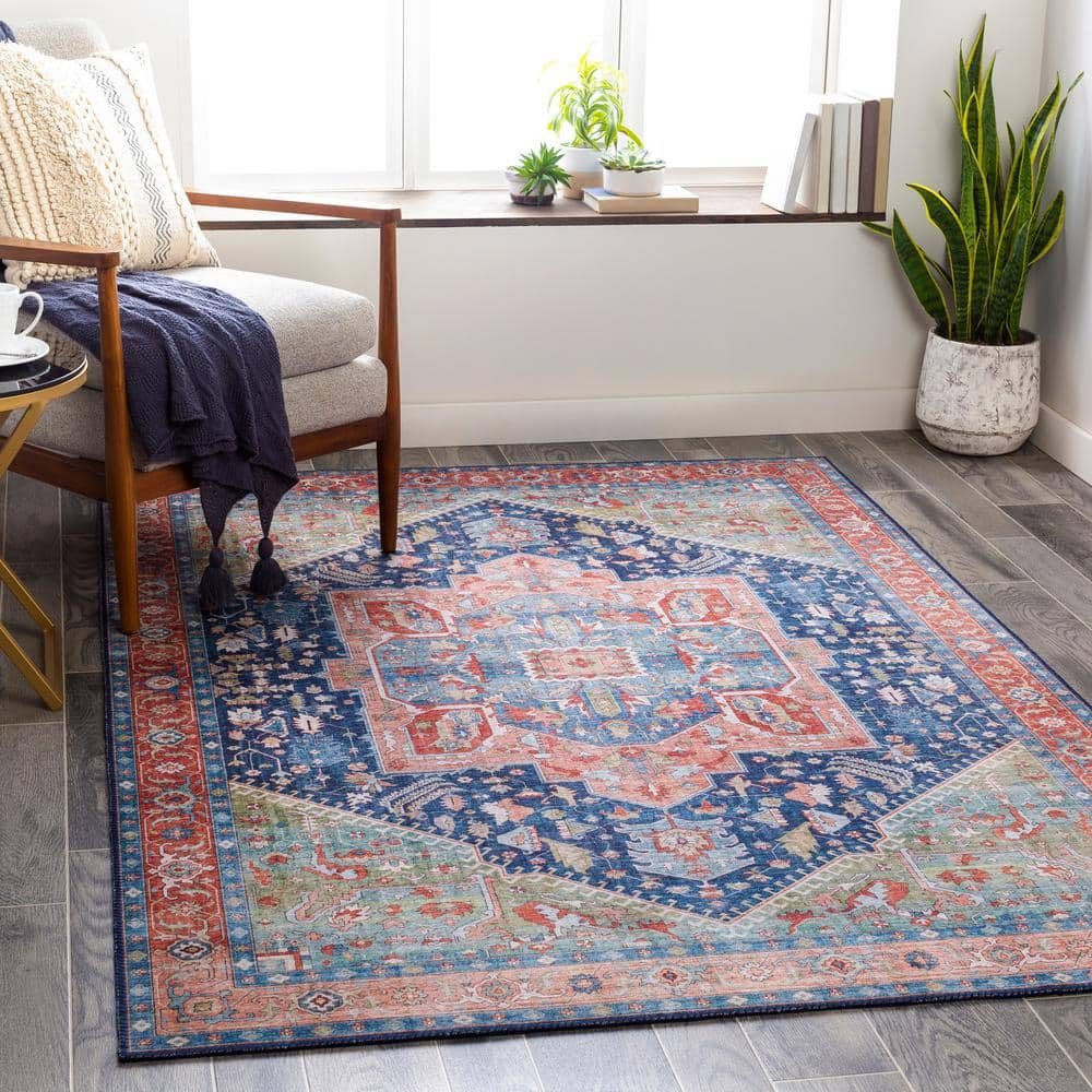 Bree Navy Doormat 2 ft. x 4 ft. Indoor Area Rug