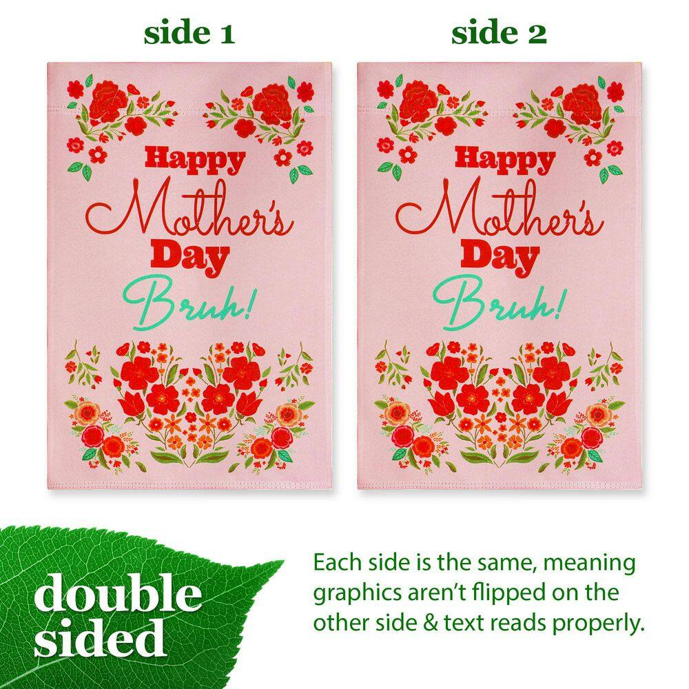12x18in Multicolor Polyester Happy Mother's Day Garden Flag