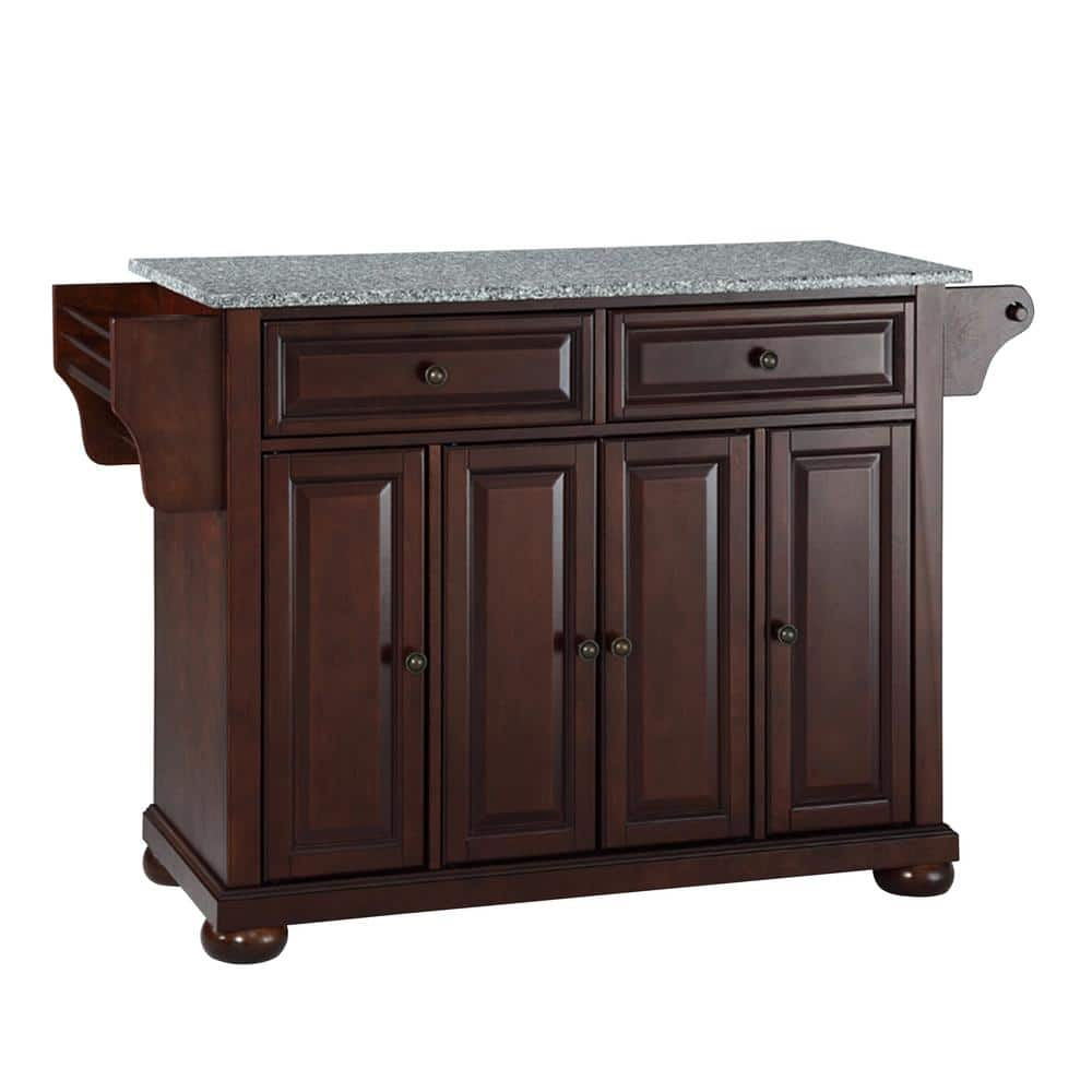 Crosley Furniture Alexandria MDF Wood Kitchen Island in Mahogany