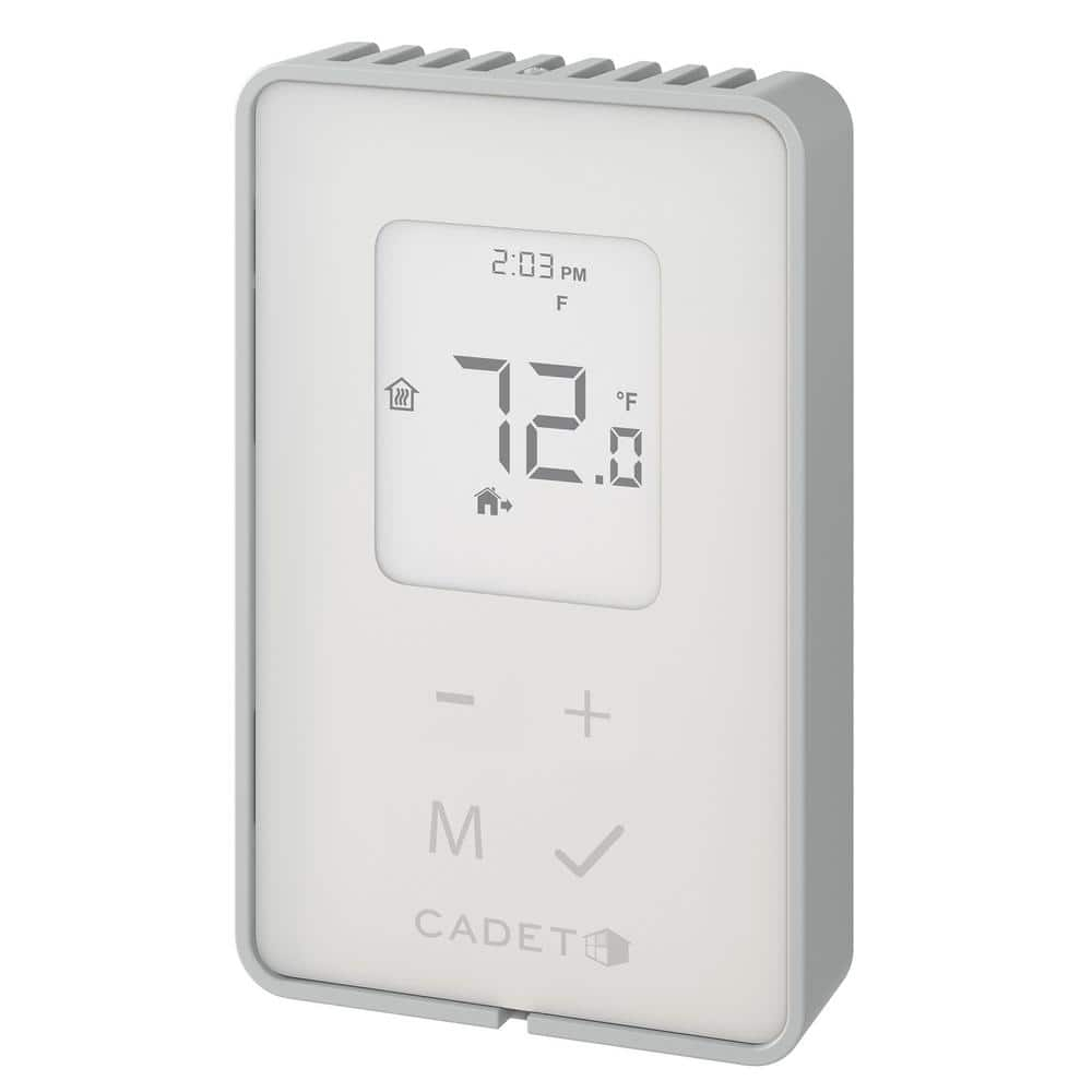 White Programmable Digital Baseboard Heater Thermostat with Touchscreen