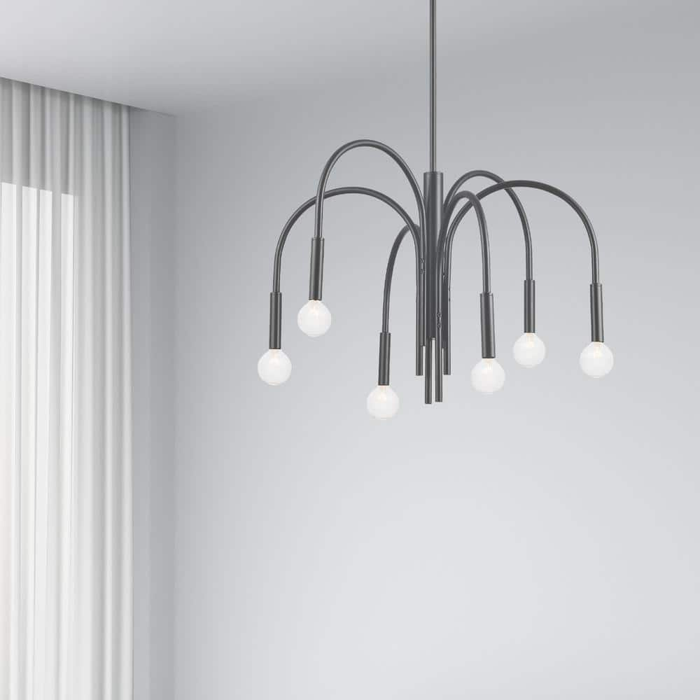 Dainolite - Callway - 6 Light Chandelier In Contemporary Style-18 Inches Tall
