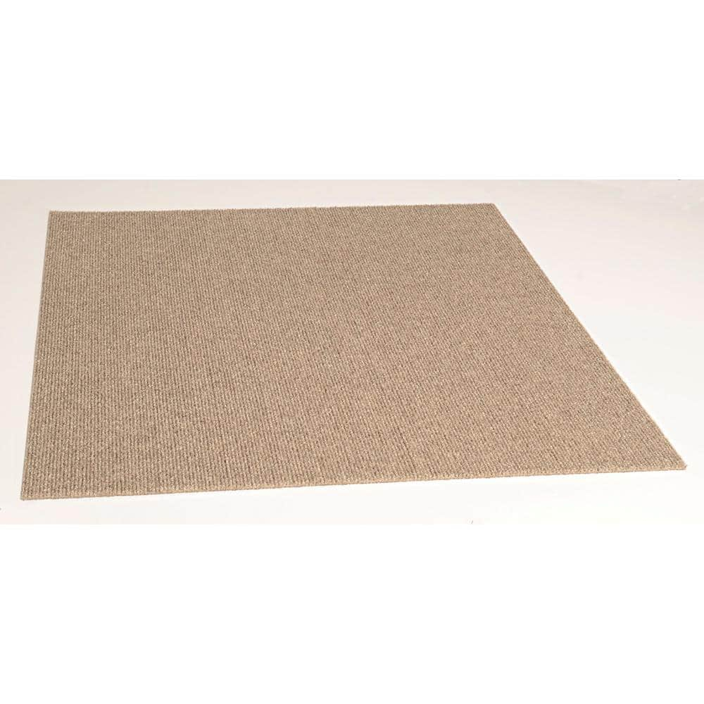 Elk Ridge - Taupe - Beige Commercial/Residential 24 x 24 in. Peel and Stick Carpet Tile Square (60 sq. ft.)