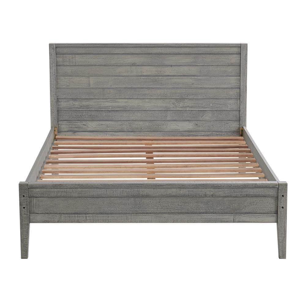 Alaterre Furniture Windsor Panel Wood Full Bed, Driftwood Gray
