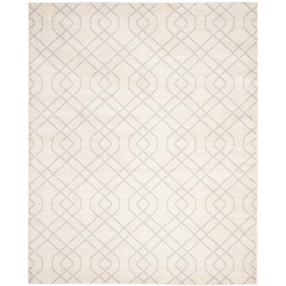 SAFAVIEH Amherst Roseann Geometric Area Rug, Ivory/Light Grey, 9' x 12'